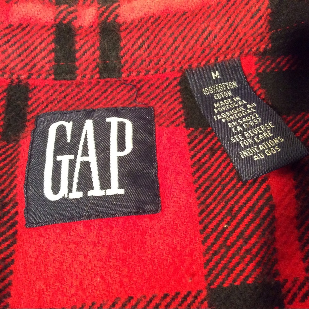 Buffalo Plaid Mens Flannel Shirt made by GAP size medium - Picture 6 of 6